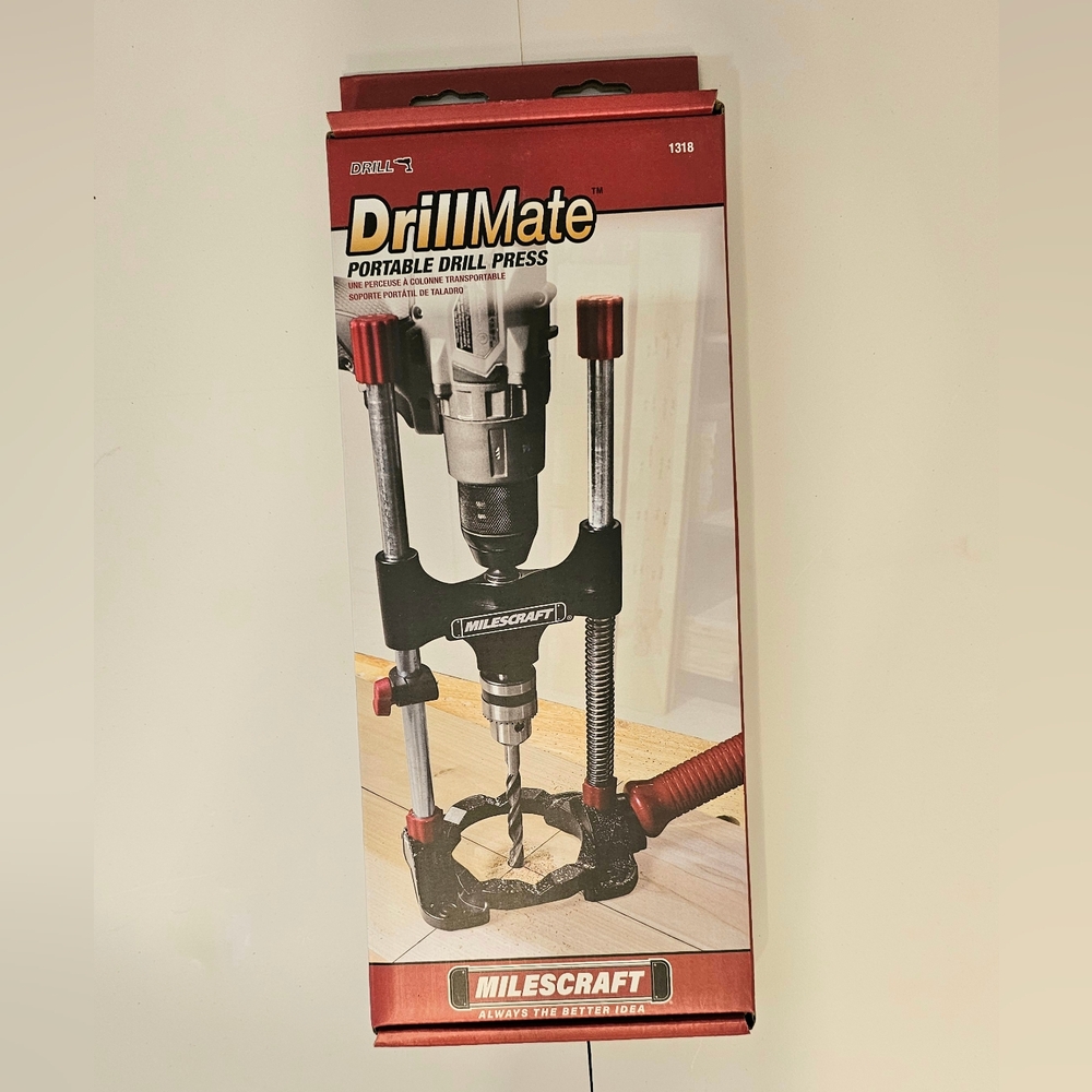 Milescraft DrillMate Portable Drill Press Guide #1318 – Self-Centering Base
